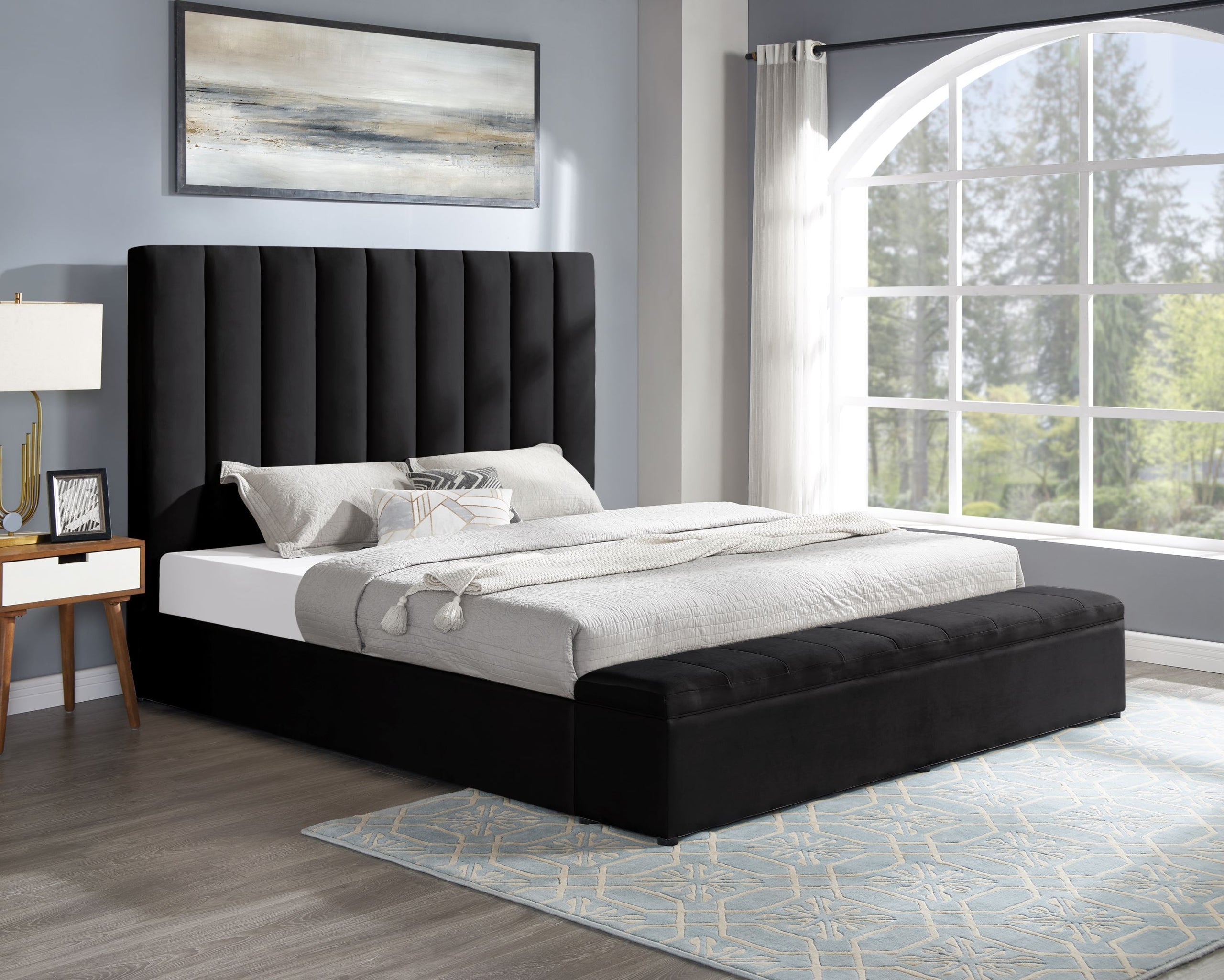 Valencia Black Queen Platform Bed – SAMS MATTRESS &amp; FURNITURE