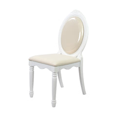 Flora Fabric & White Chair