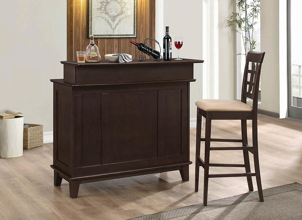 G100220 Gabriel Cappuccino Exposed Wood Counter Stool