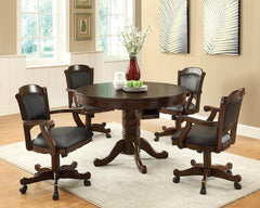 G100871 Casual Black and Tobacco Upholstered Game Chair