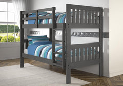 Smart Gray Twin Over Twin Bunk Bed