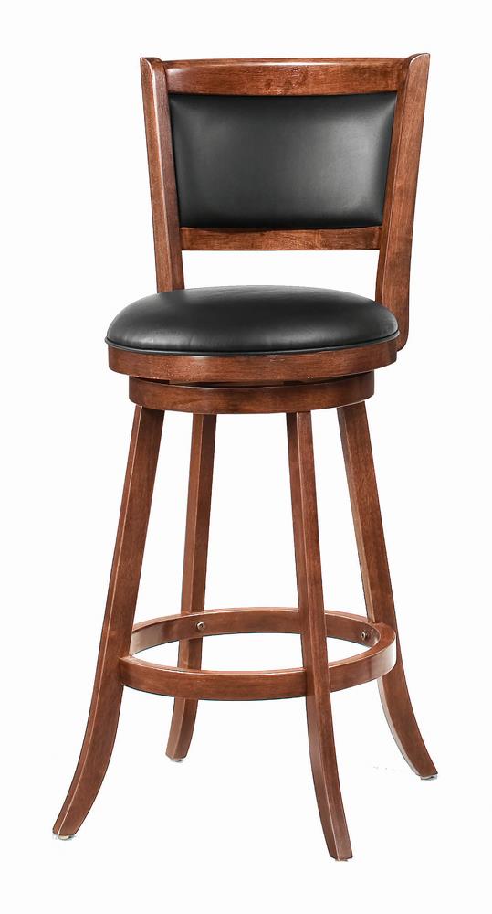 Transitional Chestnut Swivel Bar Stool