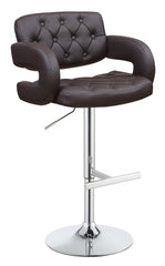 G102556 Contemporary Brown and Chrome Bar Stool