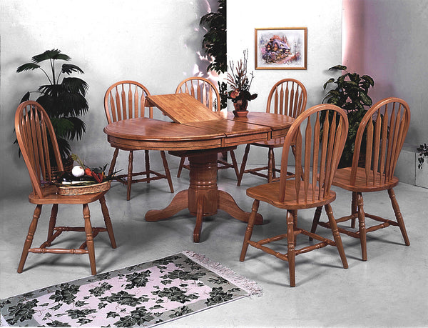 Farmhouse Dark Oak Extendable Dining Set