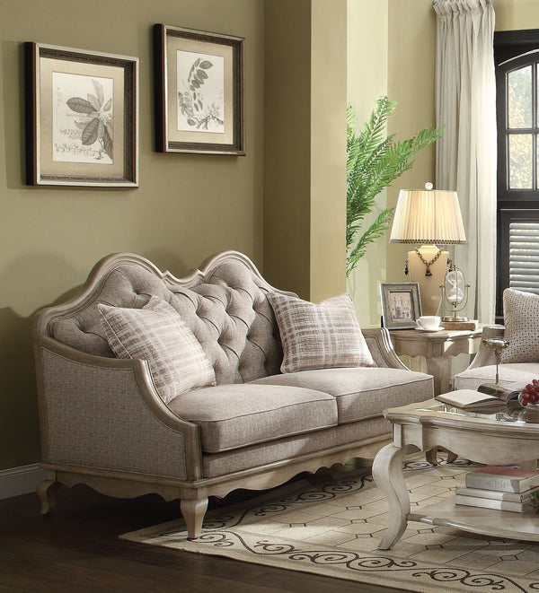Acme Chelmsford Loveseat in Beige 56051