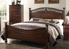 Acme Manfred Queen Panel Bed in Dark Walnut 22770Q