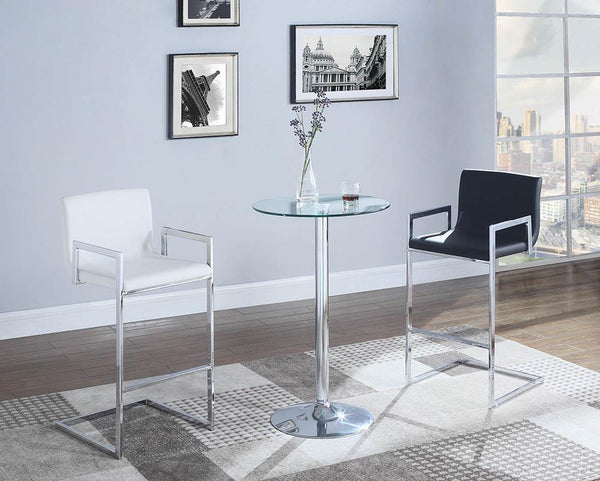 G120341 Contemporary Chrome Bar Table