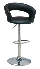 G120346 Contemporary Chrome and Black Bar Stool
