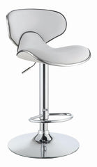 G120389 Contemporary White Adjustable Bar Stool