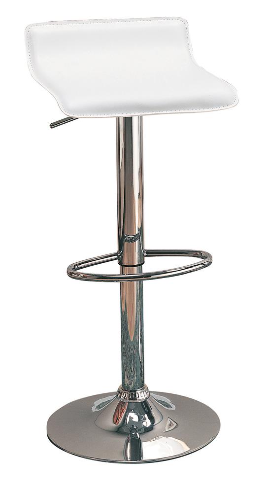 G120391 Contemporary White Adjustable Bar Stool