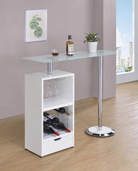 G120452 Contemporary White Bar Table