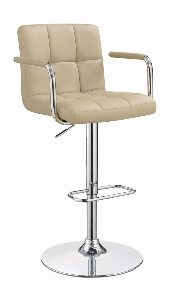 G121106 Contemporary Beige Adjustable Bar Stool