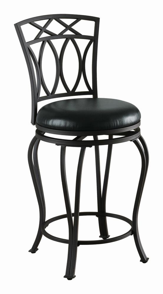 G122059 Casual Black Metal Counter Stool