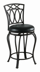 G122059 Casual Black Metal Counter Stool