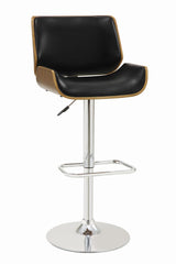 G130502 Contemporary Black Adjustable Height Bar Stool
