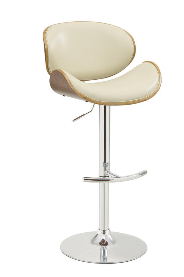 G130505 Contemporary Cream Adjustable Height Bar Stool