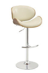 G130505 Contemporary Cream Adjustable Height Bar Stool