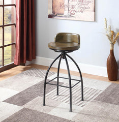Rustic Swivel Metal Bar Stool