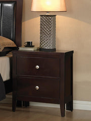 Carlton Cappuccino Two-Drawer Nightstand