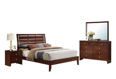 Ilana Brown Cherry Queen Bed