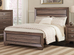 Kauffman Transitional Washed Taupe Queen Bed