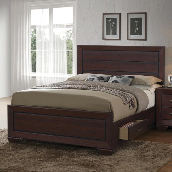 G204393 Fenbrook Transitional Dark Cocoa California King Bed