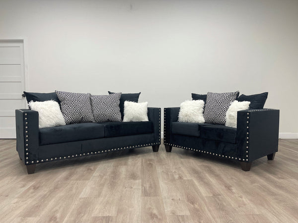 Santos Black Living Room Set