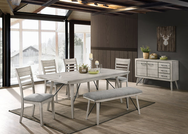 White Sands Chalk White Dining Set