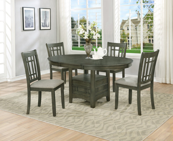 Hartwell Gray Oval Extendable Dining Set