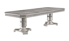Klina Silver Champagne Double Pedestal Dining Set