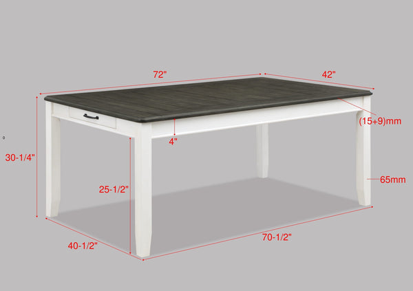 Dakota Chalk/Gray Dining Set