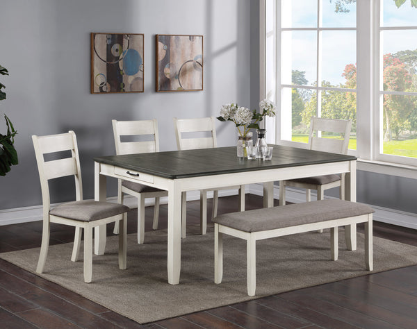 Dakota Chalk/Gray Dining Set