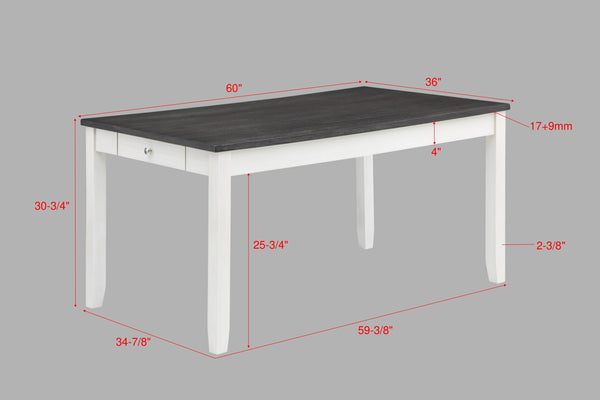 Nina Chalk Gray Dining Set