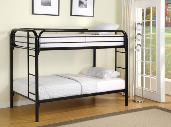 G2256 Contemporary Twin Black Metal Bunk Bed