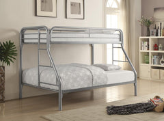 Morgan  Twin-over-Full Silver Bunk Bed