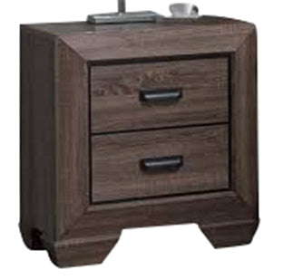 Acme Lyndon Nightstand in Weathered Gray Grain 26023