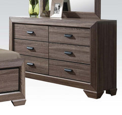 Acme Lyndon Drawer Dresser in Weathered Gray Grain 26025