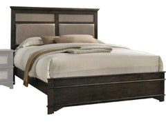 Acme Furniture Anatole Queen Panel Bed in Copper PU and Dark Walnut 26280Q