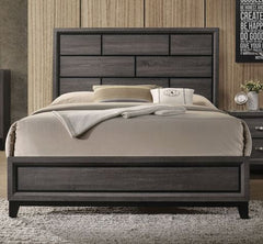 Acme Furniture Valdemar Queen Panel Bed in Weathered Gray 27050Q