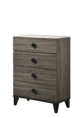 Avantika Faux Marble & Rustic Gray Oak Chest