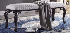 Acme Furniture House Delphine Bedroom Bench in Charcoal and Pearl White 28837