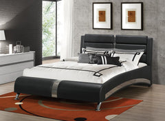 Havering Contemporary Black and White Upholstered Queen Bed