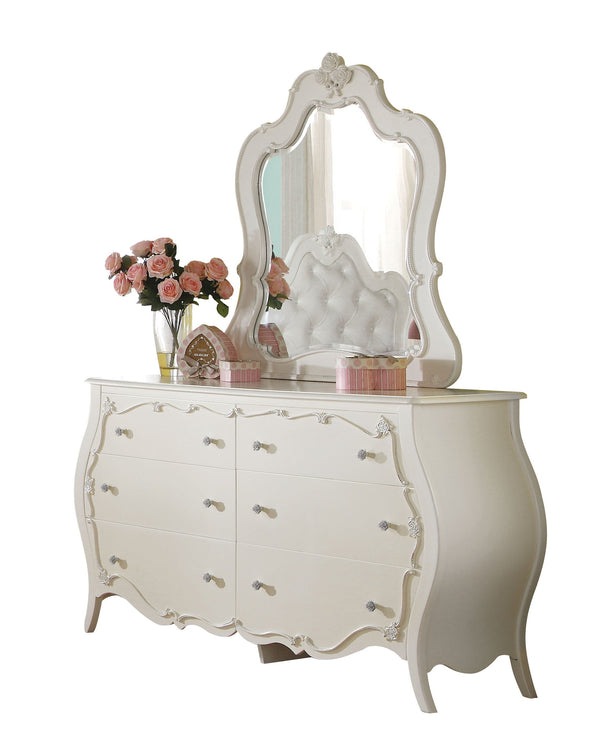 Edalene Pearl White Mirror