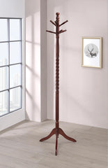 Traditional Merlot Twisted Post Coat Rack