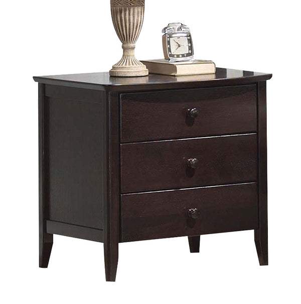 Acme San Marino Youth 3-Drawer Nightstand in Dark Walnut 04997
