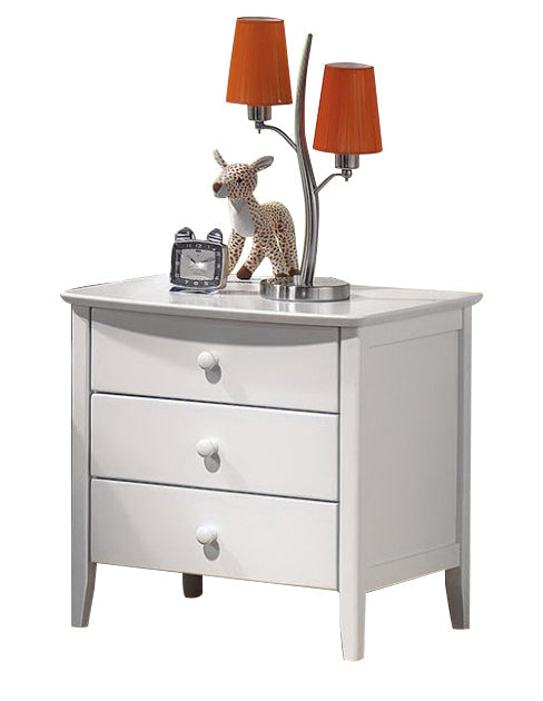 Acme San Marino Youth 3-Drawer Nightstand in White 09158