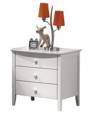 Acme San Marino Youth 3-Drawer Nightstand in White 09158
