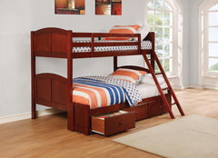 Parker Chestnut Twin-over-Full Bunk Bed