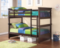 Miles Cappuccino Twin-over-Twin Bunk Bed
