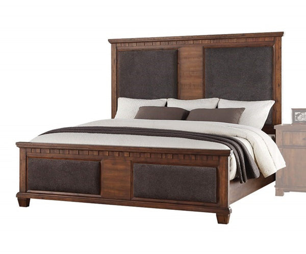 Acme Furniture Vibia King Panel Bed in Cherry Oak 27157EK